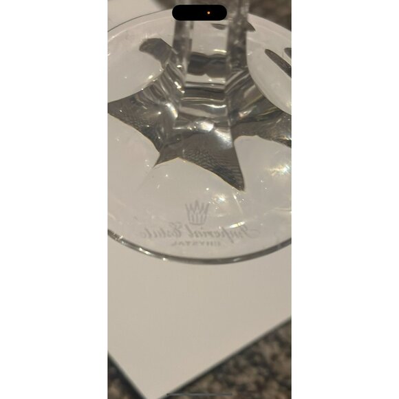 VTG Set of 3 Imperial Estate 24% Lead Crystal Clear MCM Wine Goblets Glasses - Picture 5 of 5